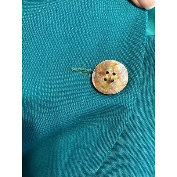 Christian Dior Authentic Aqua Green Blue Long Sleeve Blazer Jacket 6 Small - Picture 7 of 7